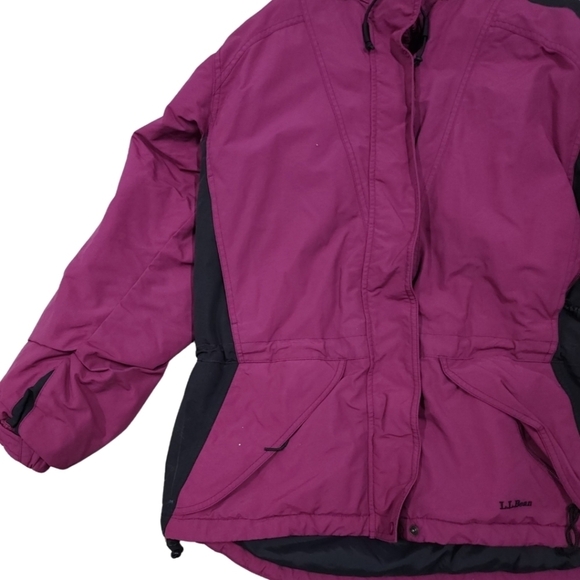LL Bean Womens Hooded Winter Jacket Thinsulate Lite Loft Insulation MediumPurple - Picture 3 of 16